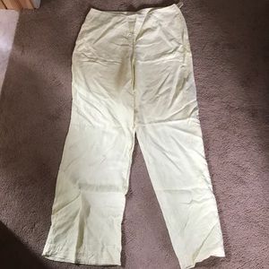 Yellow linen pants